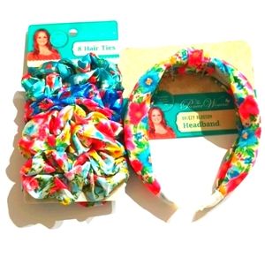 Pioneer Woman Hair Ties & Breezy Blossom Headband Set